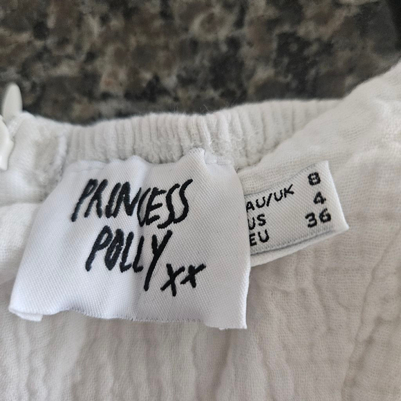 Women's Princess Polly White Mini Dress Size 4 Lorna Romper White - Picture 4 of 8